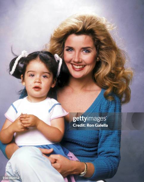 Actress Melody Thomas Scott and daughter Alexandra Scott pose for an Exlusive Photo Session on April 20, 1984 in Los Angeles, California.