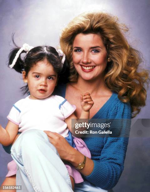 Actress Melody Thomas Scott and daughter Alexandra Scott pose for an Exlusive Photo Session on April 20, 1984 in Los Angeles, California.