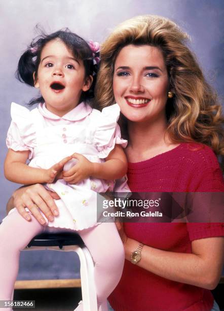 Actress Melody Thomas Scott and daughter Alexandra Scott pose for an Exlusive Photo Session on April 20, 1984 in Los Angeles, California.