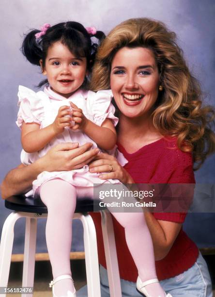 Actress Melody Thomas Scott and daughter Alexandra Scott pose for an Exlusive Photo Session on April 20, 1984 in Los Angeles, California.