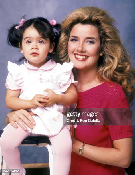 Actress Melody Thomas Scott and daughter Alexandra Scott pose for an Exlusive Photo Session on April 20, 1984 in Los Angeles, California.