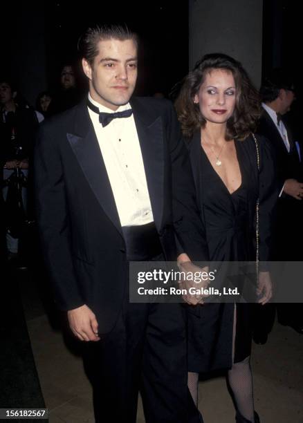 Actor Bentley Mitchum and wife Samara Mitchum attend the 10th Annual American Cinema Awards on February 6, 1994 at Beverly Hilton Hotel in Beverly...