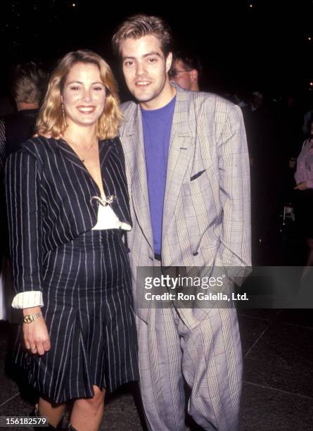 Actress Carrie Mitchum and actor Bentley Mitchum attend 'The Man in the Moon' West Hollywood Premiere on October 2, 1991 at DGA Theatrte in West...