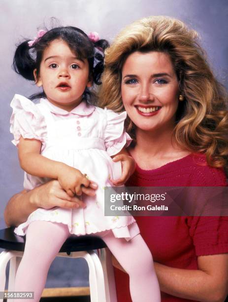 Actress Melody Thomas Scott and daughter Alexandra Scott pose for an Exlusive Photo Session on April 20, 1984 in Los Angeles, California.