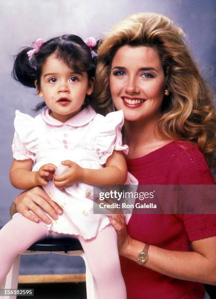 Actress Melody Thomas Scott and daughter Alexandra Scott pose for an Exlusive Photo Session on April 20, 1984 in Los Angeles, California.