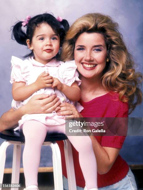 Actress Melody Thomas Scott and daughter Alexandra Scott pose for an Exlusive Photo Session on April 20, 1984 in Los Angeles, California.