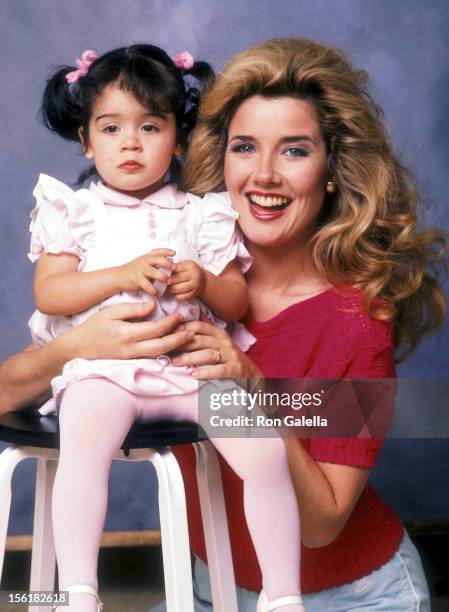 Actress Melody Thomas Scott and daughter Alexandra Scott pose for an Exlusive Photo Session on April 20, 1984 in Los Angeles, California.