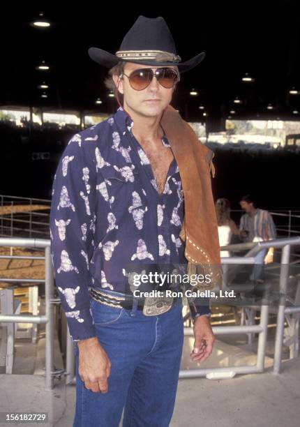 Actor Christopher Mitchum attends the Third Annual Los Angeles Pro-Celebrity Rodeo Weekend Extravaganza on August 3, 1991 at the Los Angeles...