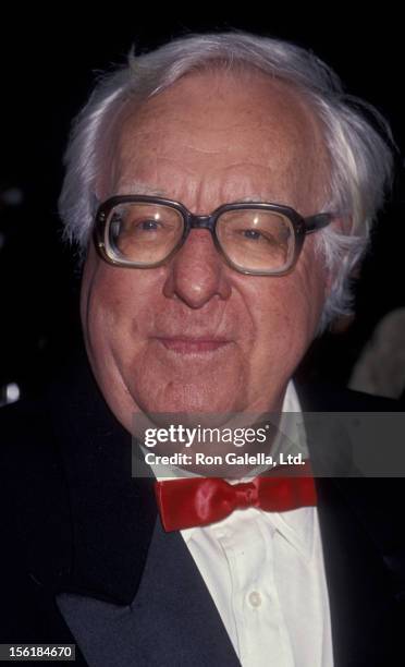 Author Ray Bradbury attends 50th Anniversary Party for Charlton Heston and Lydia Heston on March 18, 1994 at the Hotel Nikko in Beverly Hills,...