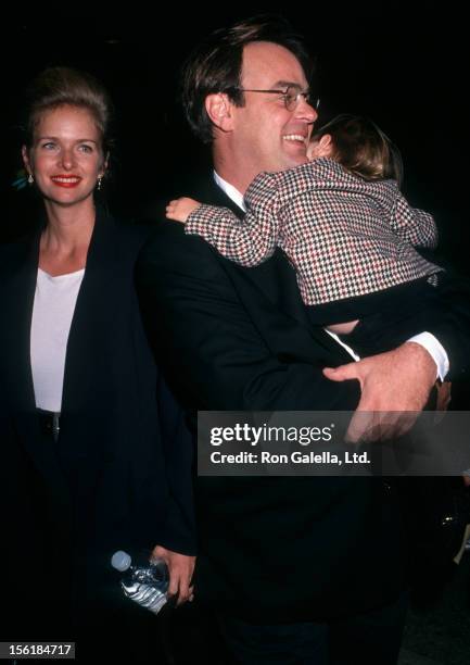 Actor Dan Aykroyd, actress Donna Dixon and daughter Danielle Aykroyd attend the premiere of 'My Girl' on November 3, 1991 at the Cineplex Odeon...