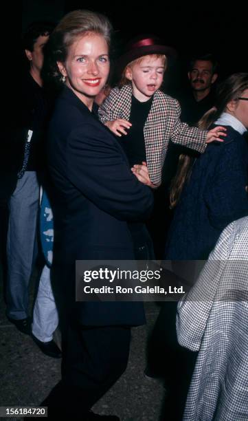 Actress Donna Dixon and daughter Danielle Aykroyd attend the premiere of 'My Girl' on November 3, 1991 at the Cineplex Odeon Cinema in Century City,...