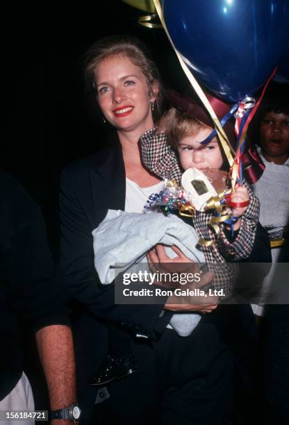 Actress Donna Dixon and daughter Danielle Aykroyd attend the premiere of 'My Girl' on November 3, 1991 at the Cineplex Odeon Cinema in Century City,...