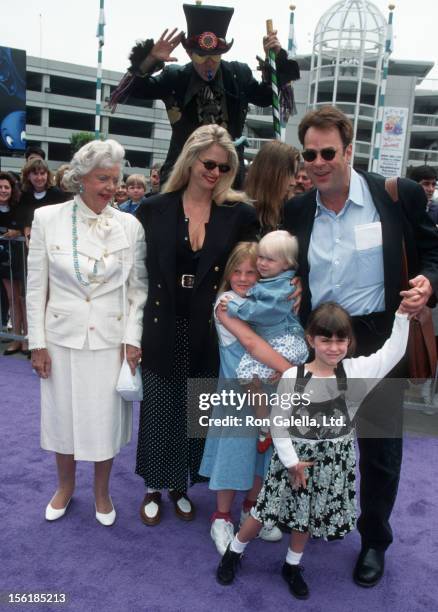 Actresses Frances Tigretts and Donna Dixon, actor Dan Aykroyd and daughters Danielle Aykroyd and Belle Aykroyd attend the world premiere of 'Casper'...