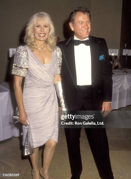 Actress Loretta Swit and Actor Earl Holliman attend the 25th Anniversary Celebration of the Center Theatre Group on August 27, 1992 at Beverly Hilton...