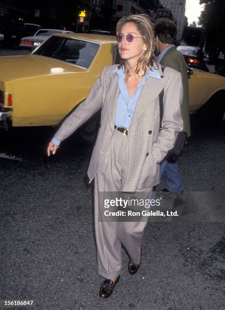 Actress Sharon Stone on May 11, 1994 walking and shopping on Madison Avenue in New York City.