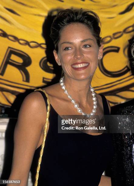 Actress Sharon Stone attends the New York Friars' Club Honors Barbara Walters on May 7, 1994 at the Waldorf-Astoria Hotel in New York City.