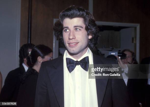 Actor John Travolta attends the Sixth Annual American Film Institute Lifetime Achievement Award Salute to Henry Fonda on March 1, 1978 at Beverly...