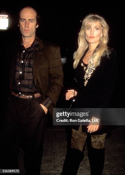 Actress Heather Thomas and date Harry M. Brittenham on November 10, 1990 dining at Spago in West Hollywood, California.