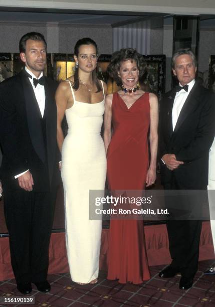 Businessman Edgar Bronfman, Jr. And wife Clarissa Alcock, actress Mary Tyler Moore and actor Michael Douglas attend the Juvenile Diabetes Research...