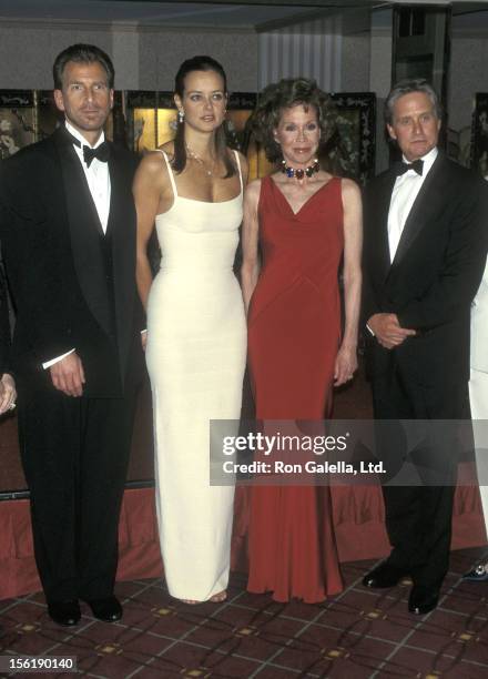 Businessman Edgar Bronfman, Jr. And wife Clarissa Alcock, actress Mary Tyler Moore and actor Michael Douglas attend the Juvenile Diabetes Research...