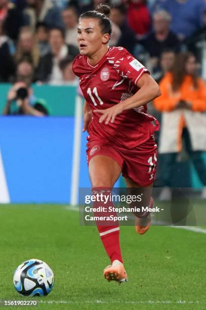 Denmark's Katrine Veje during the FIFA Women's World Cup Australia & New Zealand 2023 Group D match between England and Denmark at Sydney Football...