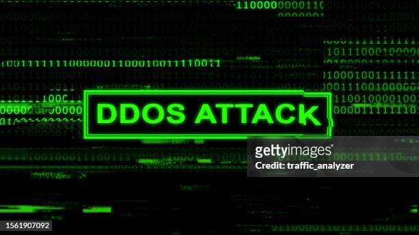 stockillustraties, clipart, cartoons en iconen met abstract technical background - "ddos attack" - computer virus