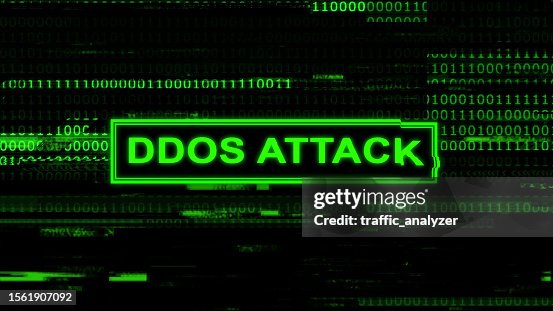 Abstract technical background - "DDoS Attack" Abstract technical background - "DDoS Attack"