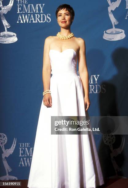 Actress Janine Turner attends the 44th Annual Primetime Emmy Awards on August 30, 1992 at Pasadena Civic Auditorium in Pasadena, California.