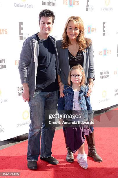 Actress Megyn Price , her husband Edward Cotner and their daughter Grace Cotner arrive at the 14th Anniversary of the P.S. Arts Express Yourself Gala...
