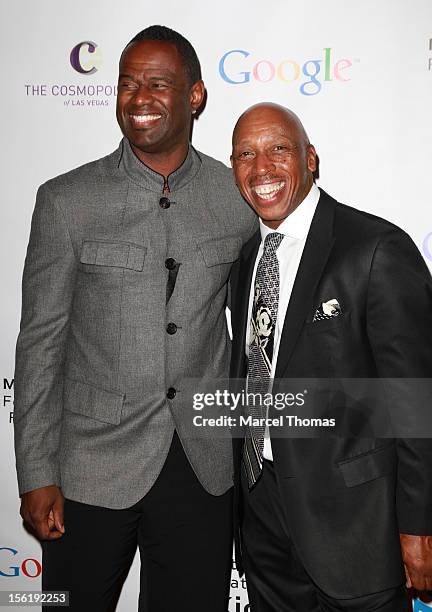 Singers Brian McKnight and Jeffrey Osborne attend the 8th All Star Celebrity Classic benefiting the Mr October Foundation for Kids at Cosmopolitan...