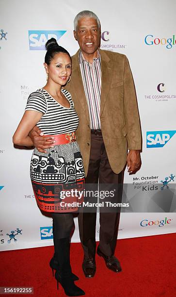 Former NBA player Julius "Dr J" Erving and wife Dorys Erving attend the 8th All Star Celebrity Classic benefiting the Mr October Foundation for Kids...