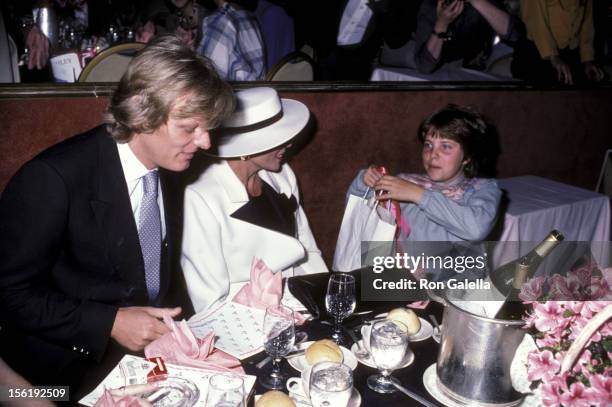 Actress Joan Collins, boyfriend Peter Holm and her daughter Katyana Kass attend the Young Musicians Foundation's Third Annual Celebrity...