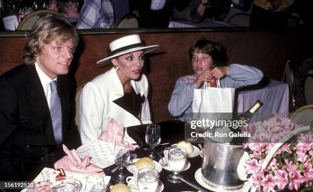 Actress Joan Collins, boyfriend Peter Holm and her daughter Katyana Kass attend the Young Musicians Foundation's Third Annual Celebrity...