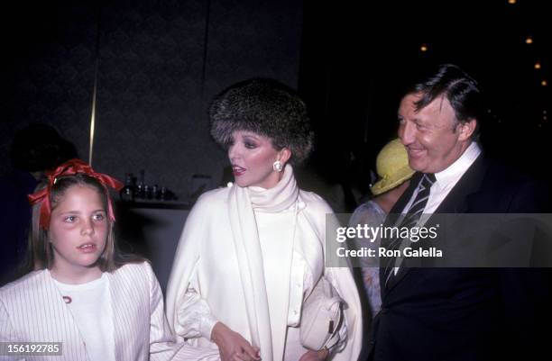 Actress Joan Collins, husband Ronald S. Kass and daughter Katyana Kass attend the Young Musicians Foundation's Second Annual Celebrity...