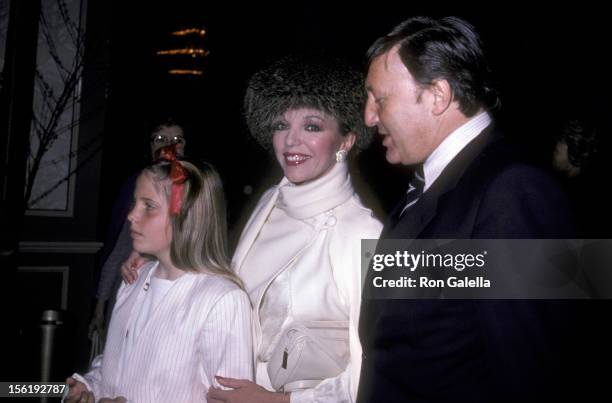 Actress Joan Collins, husband Ronald S. Kass and daughter Katyana Kass attend the Young Musicians Foundation's Second Annual Celebrity...