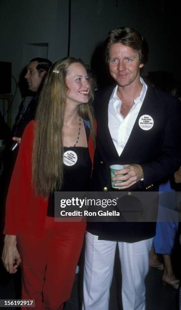 Actress Francine Tacker and actor Robert Ginty attend Jerry Lewis Muscular Dystrophy Celebrity Telethon on September 2, 1979 in Los Angeles,...