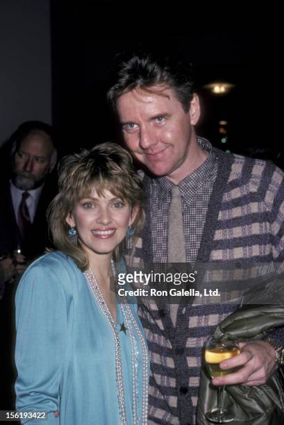 Actor Robert Ginty and Lorna Patterson attend Hollywood Walk of Fame Honors Stephen J. Crane on January 14, 1986 at the Hollywood Walk of Fame in...