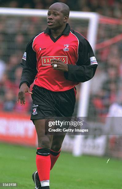 Paul Hall of Walsall in action during the Nationwide League Division Two match against Bristol City at Bescot Stadium in Birmingham, England. The...