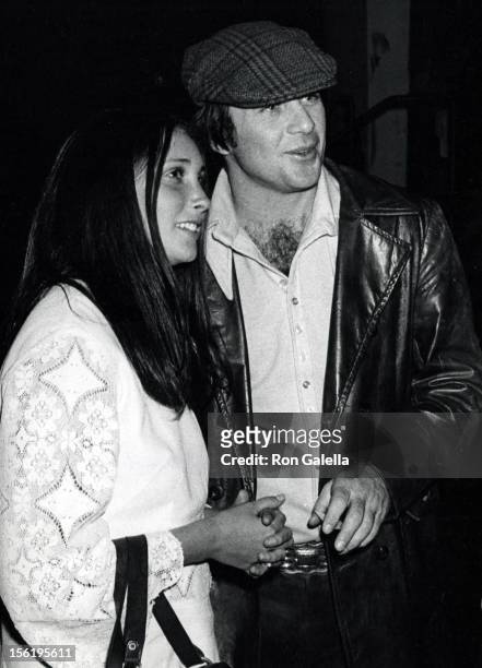 Actress Sally Warren and actor James Stacy attend the preview of 'Magic Christian' on January 29, 1970 at the Music Hall Theater in Los Angeles,...