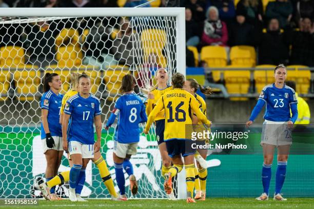 Ilestedt of Sweden and Paris Saint-Germain celebrates after scoring her sides first goal during the FIFA Women's World Cup Australia &amp; New...