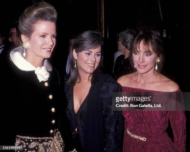 Socialite Blaine Trump, journalist Kathleen Sullivan and athlete Peggy Fleming attend 'Skating For Charity' Benefit Gala on November 6, 1989 at the...