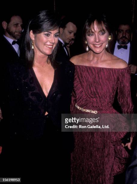 Journalist Kathleen Sullivan and athlete Peggy Fleming attend 'Skating For Charity' Benefit Gala on November 6, 1989 at the Armory in New York City.
