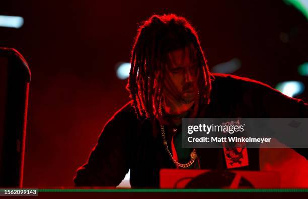 Flying Lotus performs onstage at Adult Swim Festival '23 during 2023 Comic-Con International: San Diego on July 21, 2023 in San Diego, California.