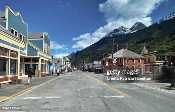 skagway, alaska - klondike gold rush national historic park stock pictures, royalty-free photos & images