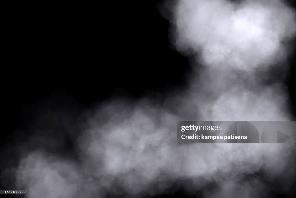 Ethereal Smoke Swirling in Mysterious Veils on Dark Background