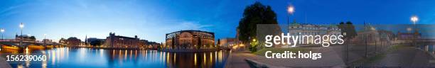 panorama of stockholm centered on the riksdag - high dynamic range imaging stockfoto's en -beelden