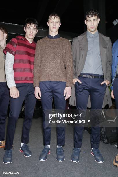 Backstage and atmosphere during the R Groove Fall/Winter 2013 fashion show at Fashion Rio on November 09, 2012 in Rio de Janeiro, Brazil.