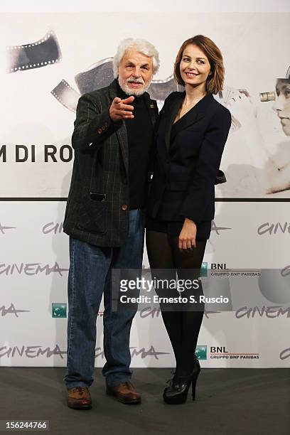 Director Michele Placido and actress Violante Placido attend 'The Lookout' Photocall during the 7th Rome Film Festival at the Auditorium Parco Della...