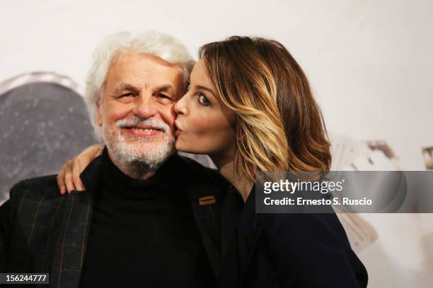 Director Michele Placido and actress Violante Placido attend 'The Lookout' Photocall during the 7th Rome Film Festival at the Auditorium Parco Della...