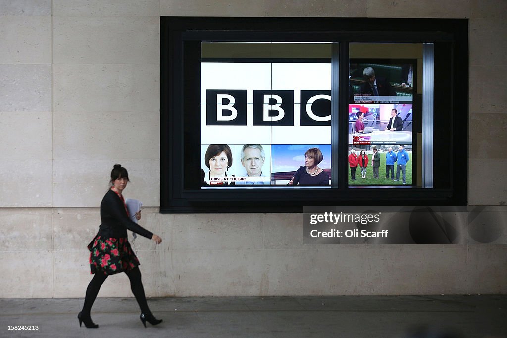 Crisis Talks Continue At The BBC Following The Resignation Of Director General George Entwistle Over The Newsnight Scandal